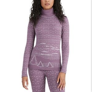 Purple Terramar Turtleneck Base Layer